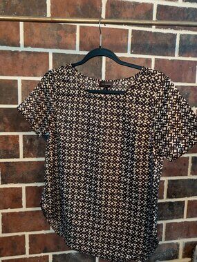 The Limited Black & White Geometric Print Blouse XS